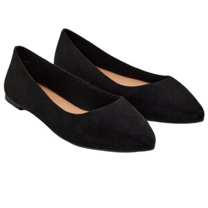 Torrid Black Pointed Toe Flats Extra Wide Width WW Size 10.5